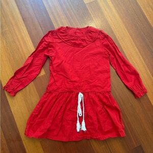 Red Long-Sleeve Kids Dress